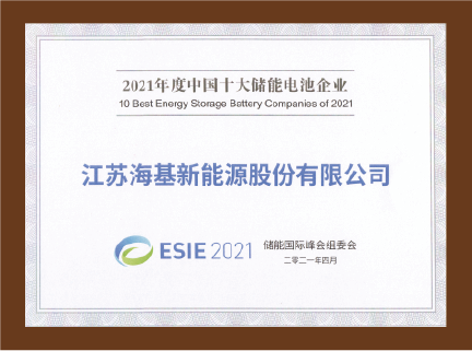 2021年中国十大储能电池企业